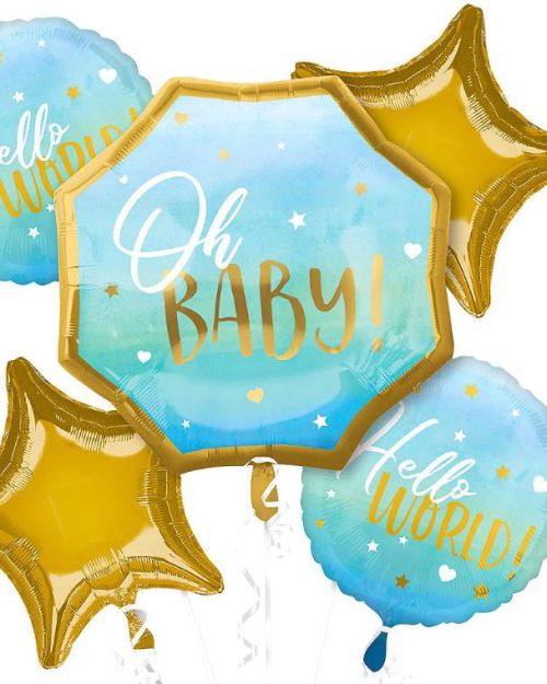 Oh Baby Boy Foil Balloon Bouquet