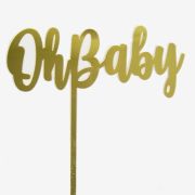 GoBake Oh Baby Cake Topper – Gold