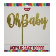GoBake Oh Baby Cake Topper – Gold