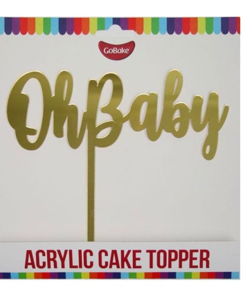 GoBake Oh Baby Cake Topper – Gold