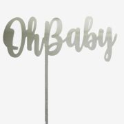 GoBake Oh Baby Cake Topper – Silver