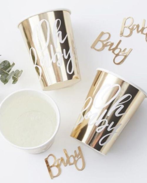 Oh Baby Gold Cups 8pk