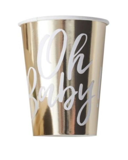 Oh Baby Gold Cups 8pk