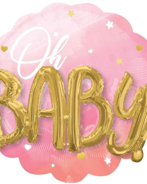 Oh Baby Girl 3D Foil Balloon
