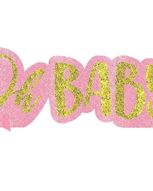 Oh Baby Girl Glittered Centrepiece