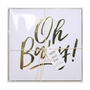 Oh Baby Gold Baby Shower Guest Book