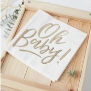 Oh Baby Gold Lunch Napkins 16pk