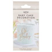 Gold Oh Baby Cake Decoration