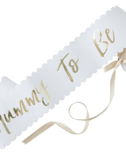 Oh Baby Gold Mummy to Be Sash