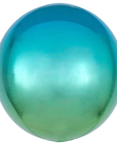 Ombre Orbz Balloon – Blue & Green