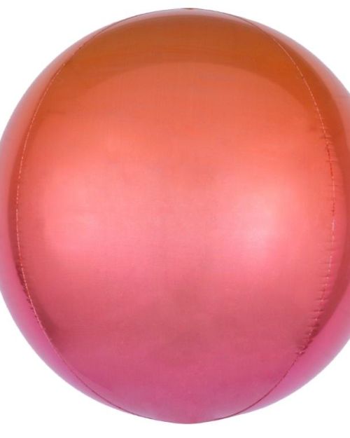 Ombre Orbz Balloon – Red & Orange