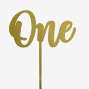 GoBake One Cake Topper – Gold