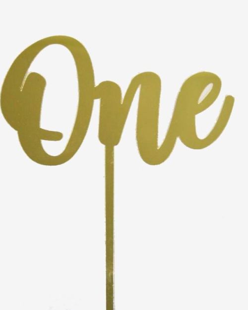 GoBake One Cake Topper – Gold