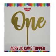 GoBake One Cake Topper – Gold
