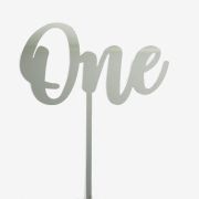 GoBake One Cake Topper – Silver