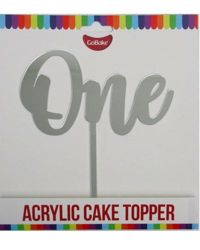 GoBake One Cake Topper – Silver