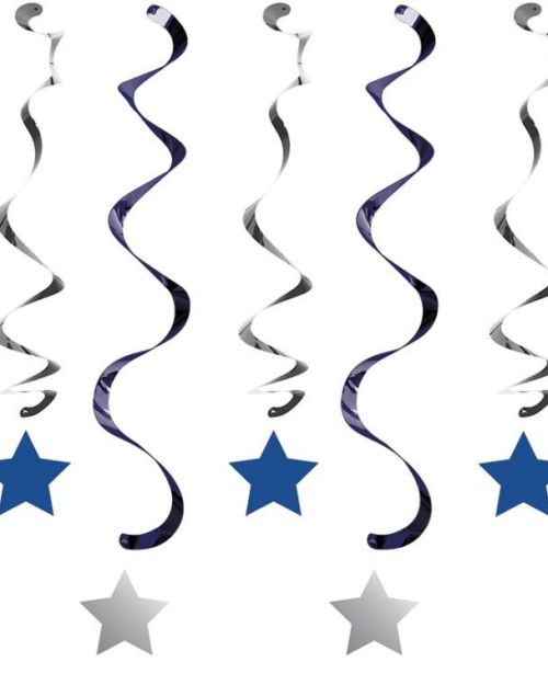 One Little Star Boy Hanging Swirl Decorations