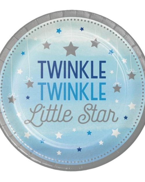 One Little Star Boy Lunch Plates 8pk