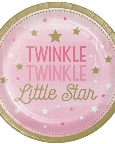 One Little Star Girl Dinner Plates 8pk