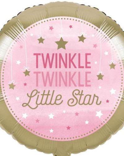 One Little Star Girl Foil Balloon