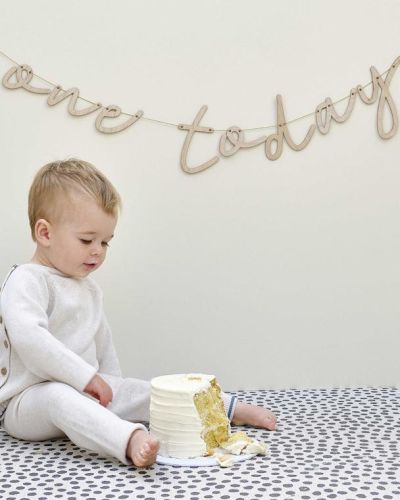 One Today Wooden 1st Birthday Bunting