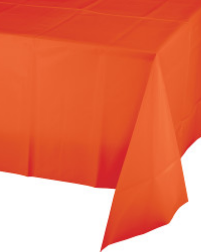 Orange Plastic Table Cloth