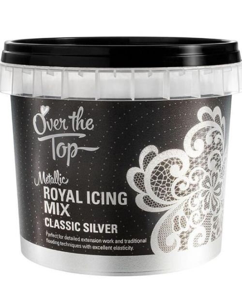 Over The Top Metallic Royal Icing Mix – Classic Silver