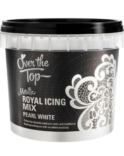 Over The Top Metallic Royal Icing Mix – Pearl White