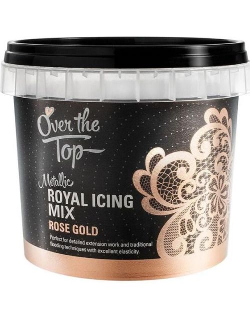 Over The Top Metallic Royal Icing Mix – Rose Gold