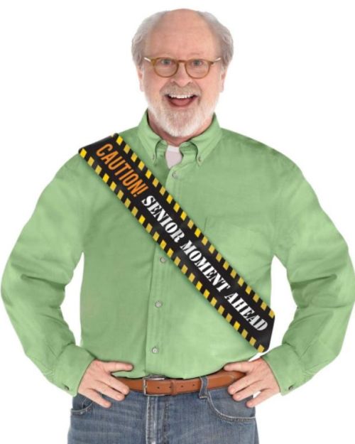 Over The Hill Construction Tape Sash