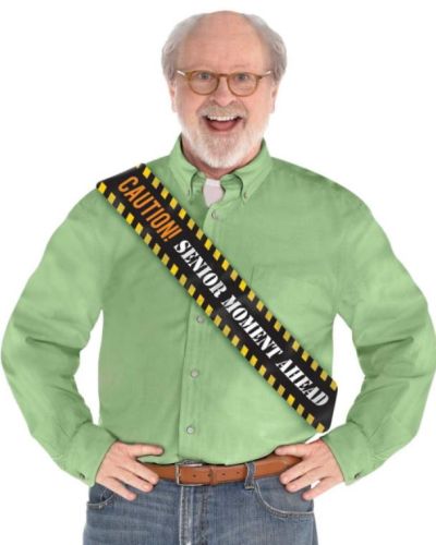 Over The Hill Construction Tape Sash