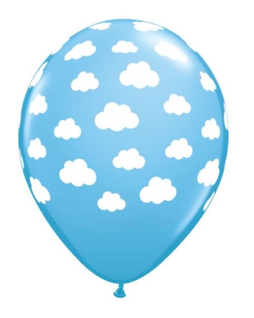 Pale Blue Clouds Balloon