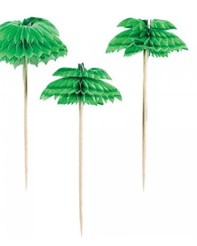 Palm Tree Honeycomb Picks 12pk