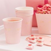 Pamper Party Pink & Gold Cups 8pk