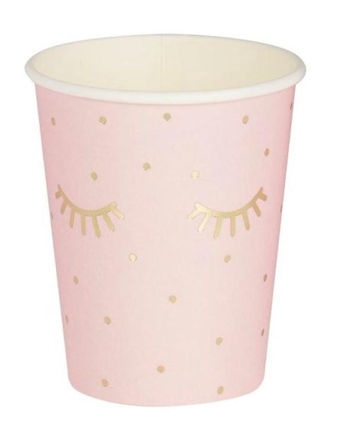 Pamper Party Pink & Gold Cups 8pk