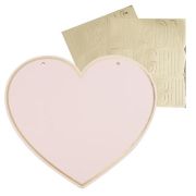 Pamper Party Customisable Heart Name Signs 4pk