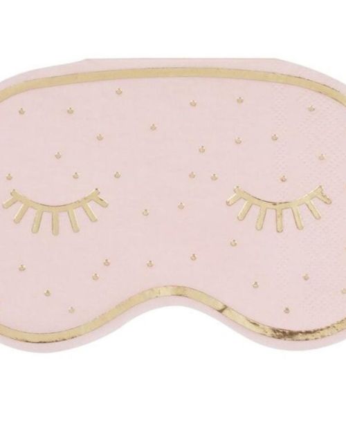 Pamper Party Pink & Gold Eye Mask Napkins 16pk