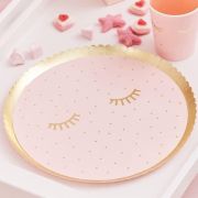 Pamper Party Pink & Gold Plates 8pk