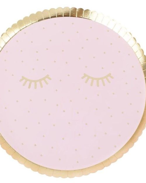 Pamper Party Pink & Gold Plates 8pk