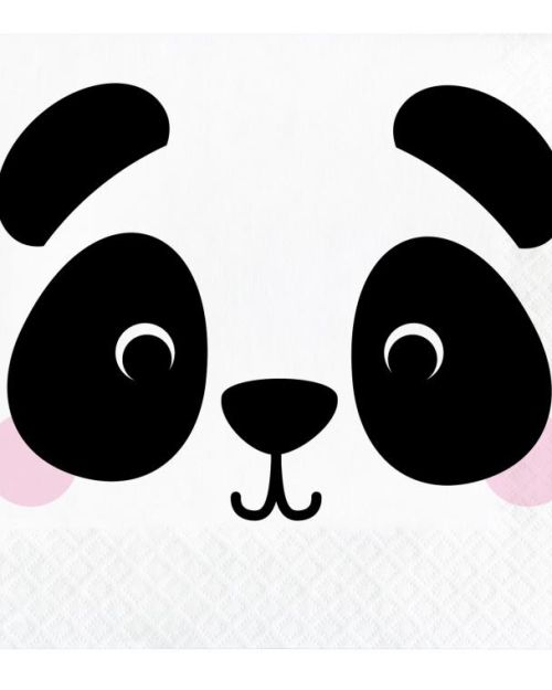 Animal Faces Panda Lunch Napkins 16pk