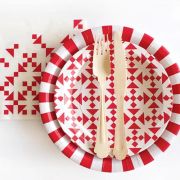 Paper Eskimo Dessert Plates – Aztec Red