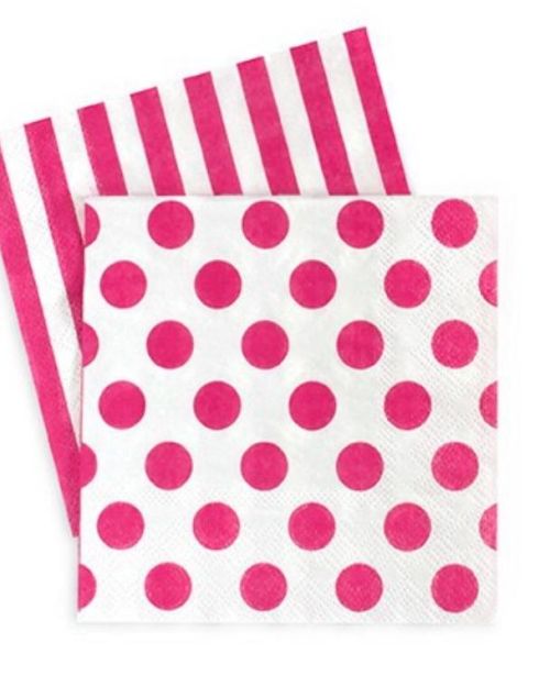 Paper Eskimo Beverage Napkins 20pk – Pop Pink