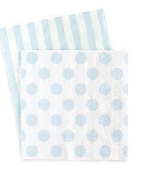 Paper Eskimo Beverage Napkins 20pk – Powder Blue