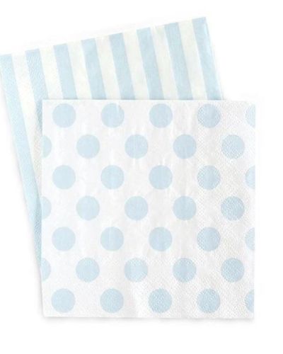 Paper Eskimo Beverage Napkins 20pk – Powder Blue