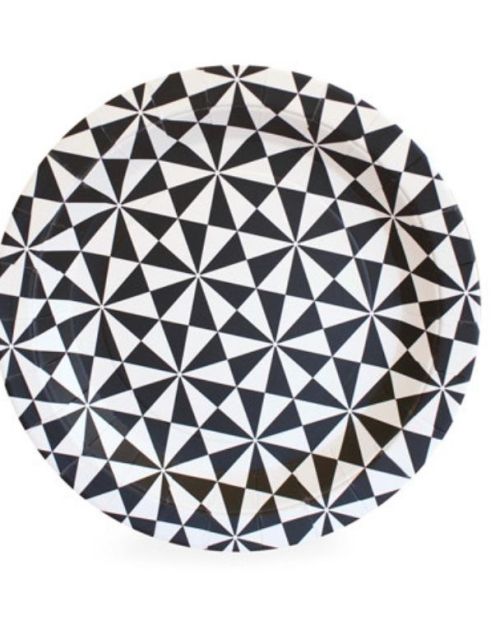 Paper Eskimo Dessert Plates – Black Geo