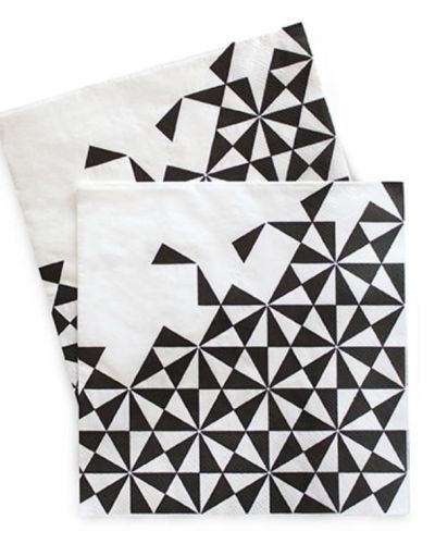 Paper Eskimo Napkins – Black Geo