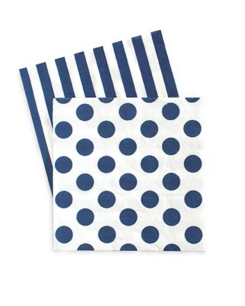 Paper Eskimo Beverage Napkins 20pk – Navy