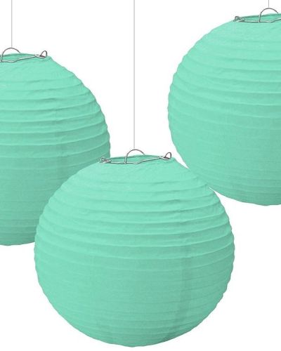 Paper Lanterns 3pk Robins Egg Blue