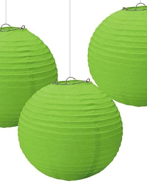 Paper Lanterns 3pk Kiwi Green