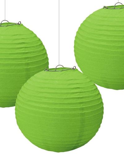 Paper Lanterns 3pk Kiwi Green
